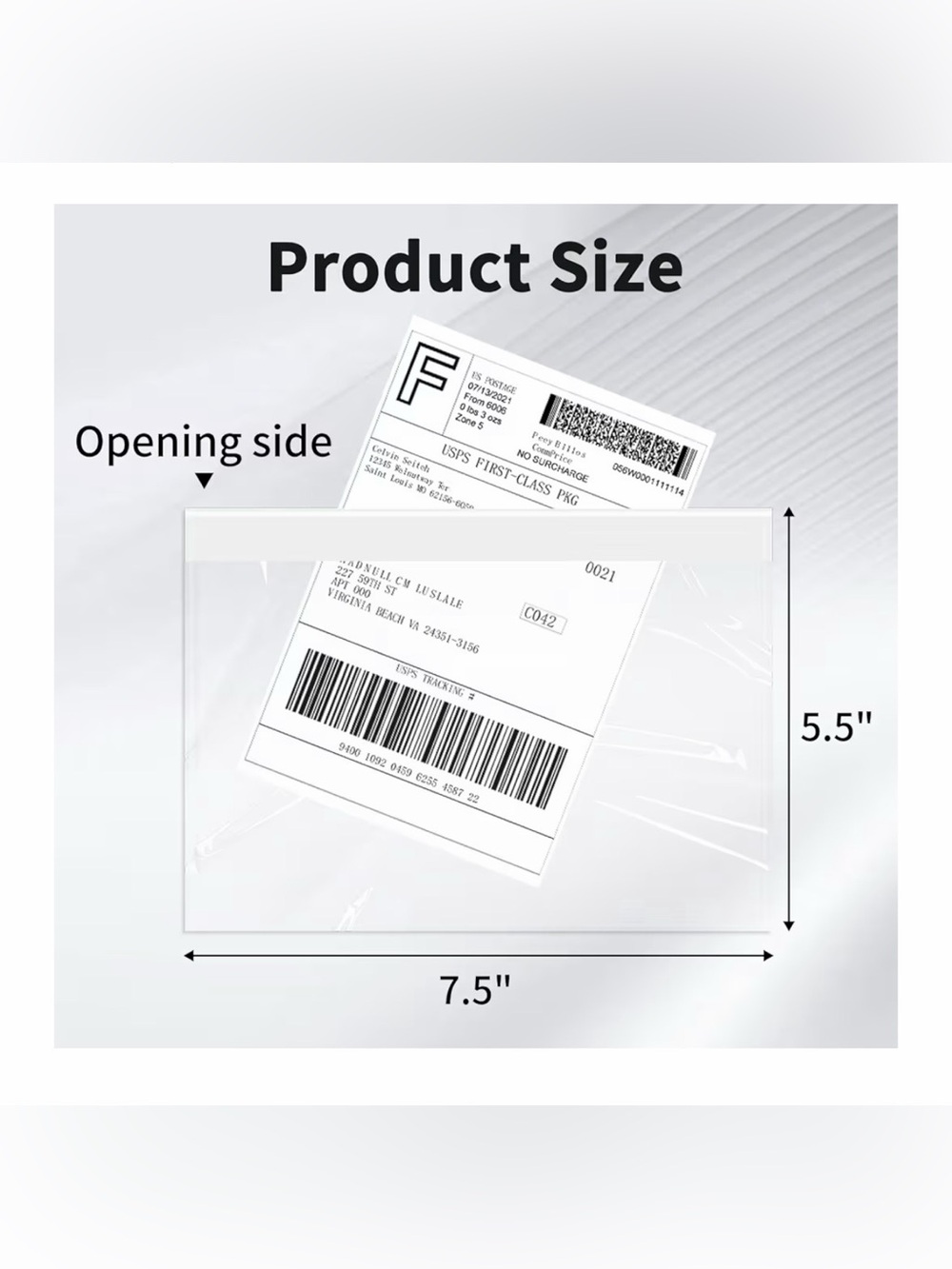 Shipping Label & Invoice Pockets 7 x 5.5 Pack of 25 - Picture 4 of 11